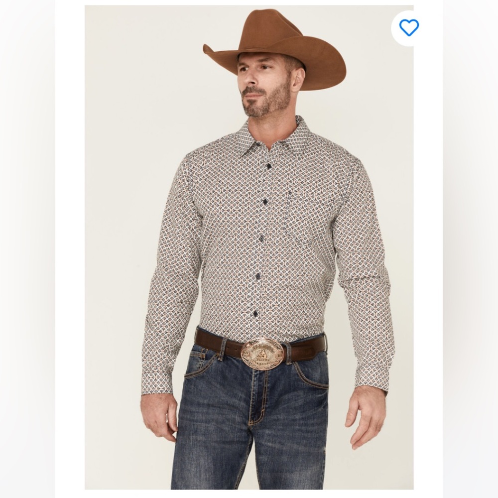 ✨ Boot Barn long sleeve button down collie shirt. New with Tags!